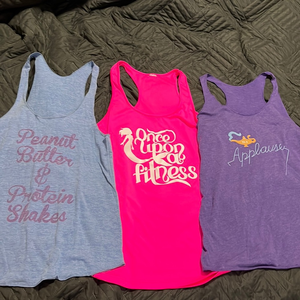 Set of 3 misc workout racerback tank tops